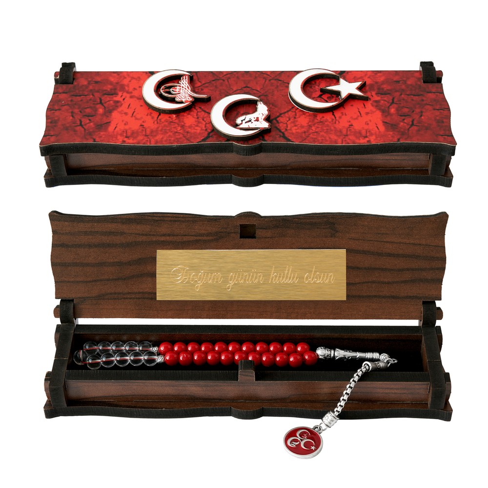 Gök-Türk Box doos met gravure 'Hz Ali' Aleviten Zülfikar