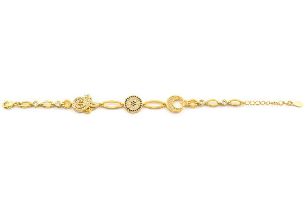 Remi Bijou Ay Yildiz Star Necklace Gold Plated with Cubic Zirconia Star