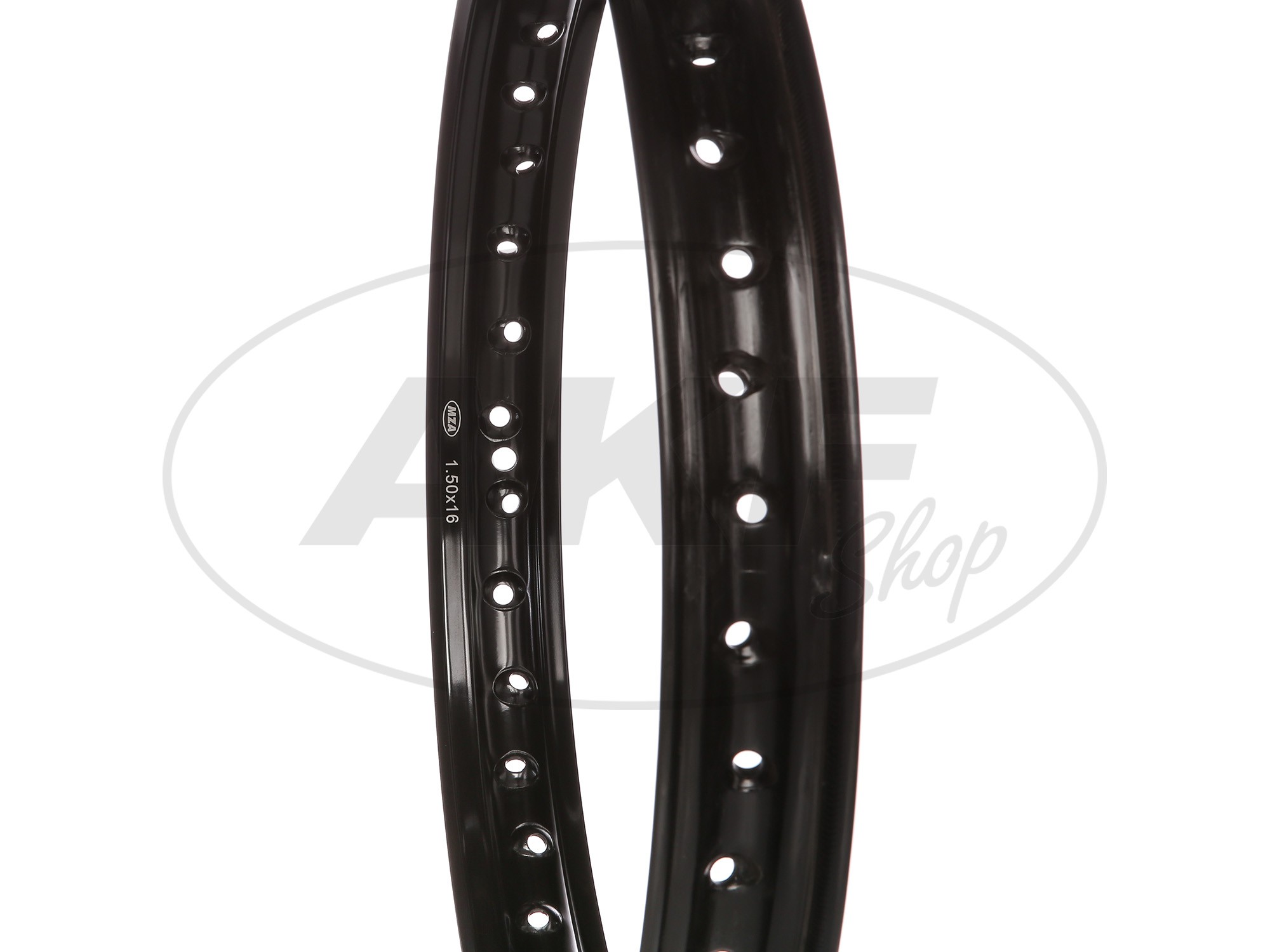 Alufelge 1,5x16 Zoll Schwarz - Für Simson S50, S51, Schwalbe & Mehr