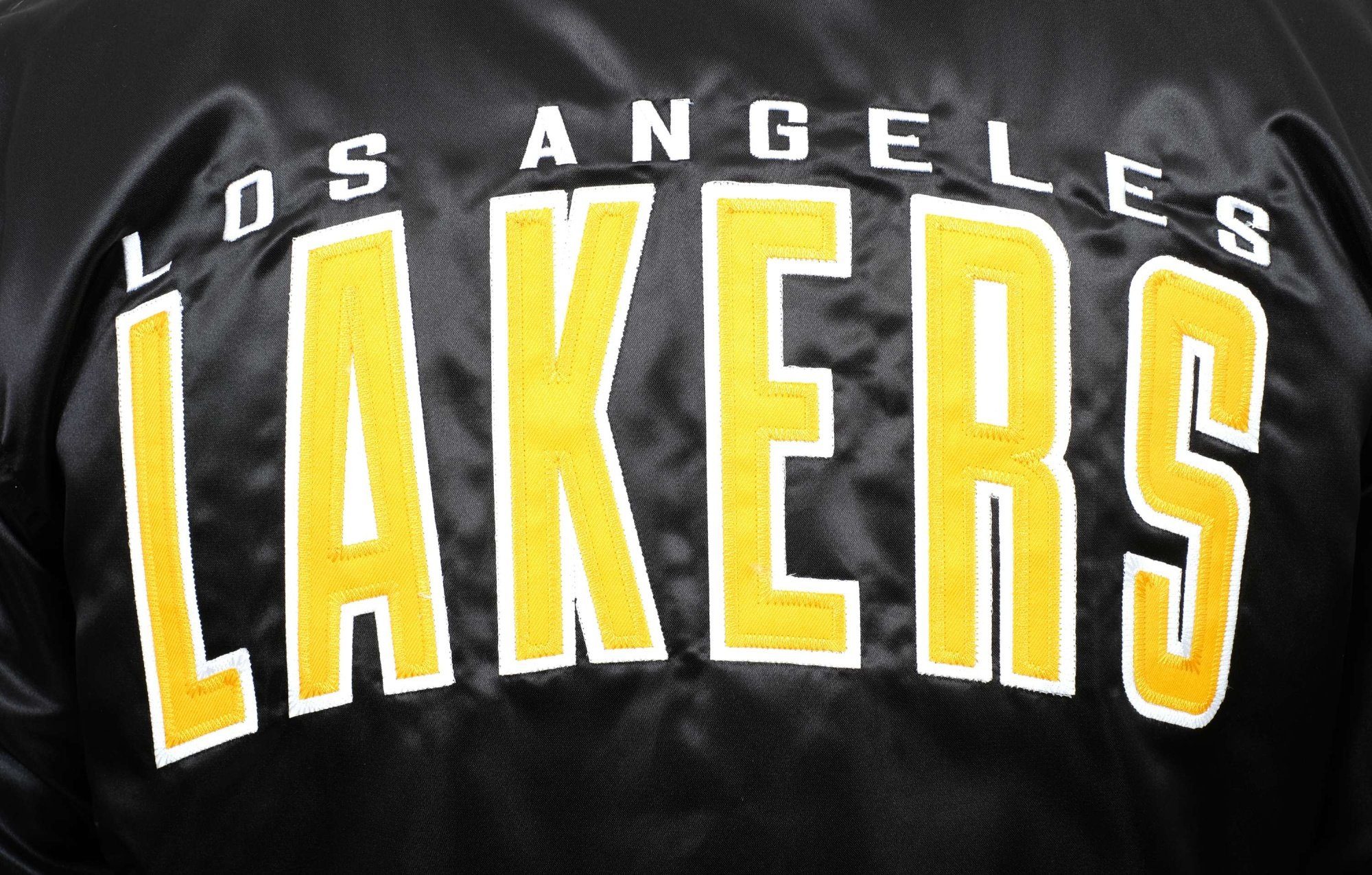 New Era Los Angeles Lakers Satin Wordmark Bomber Jacket