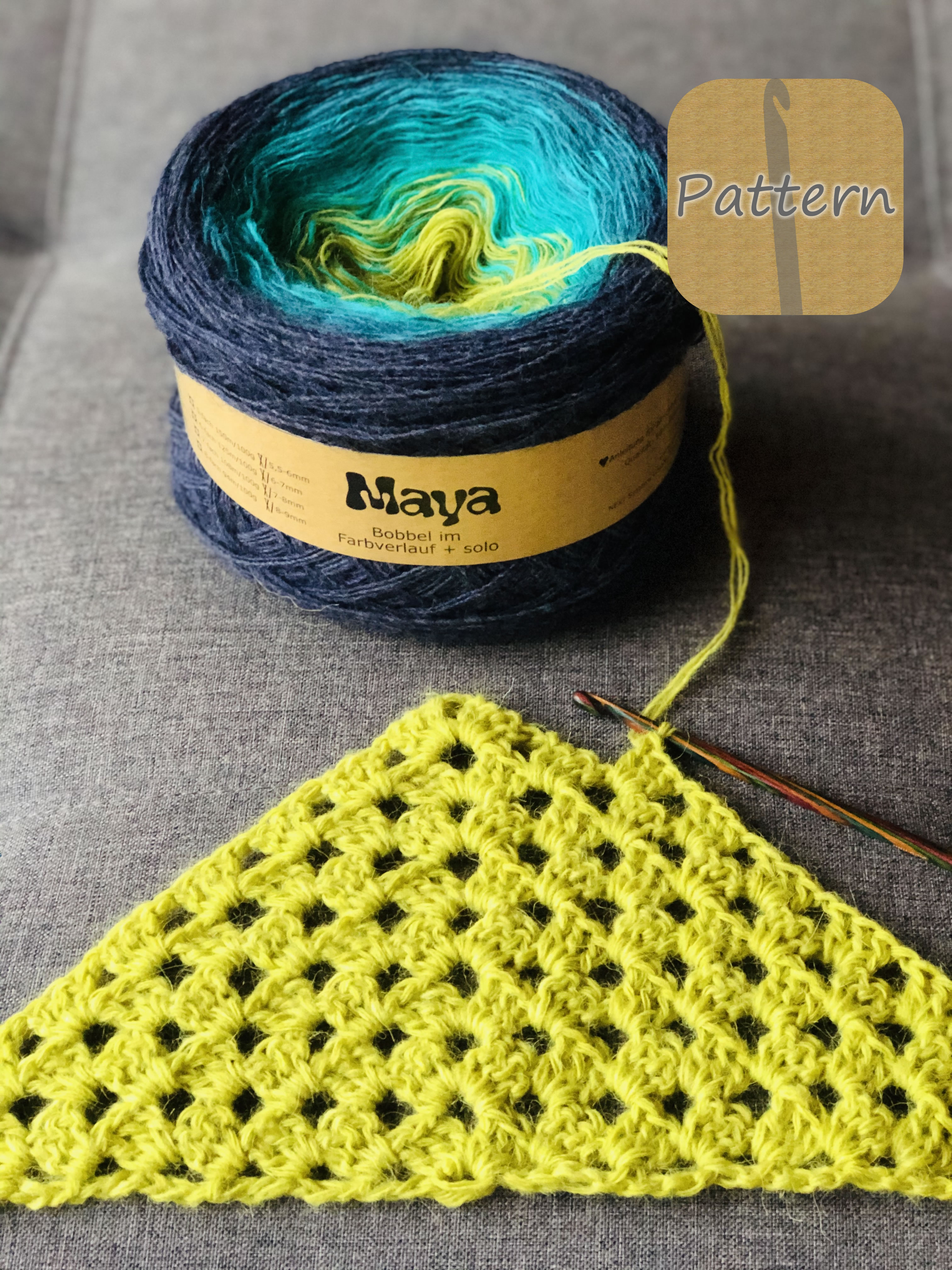     Maya Alpaca Wolle handgewickelt im Farbverlauf 971