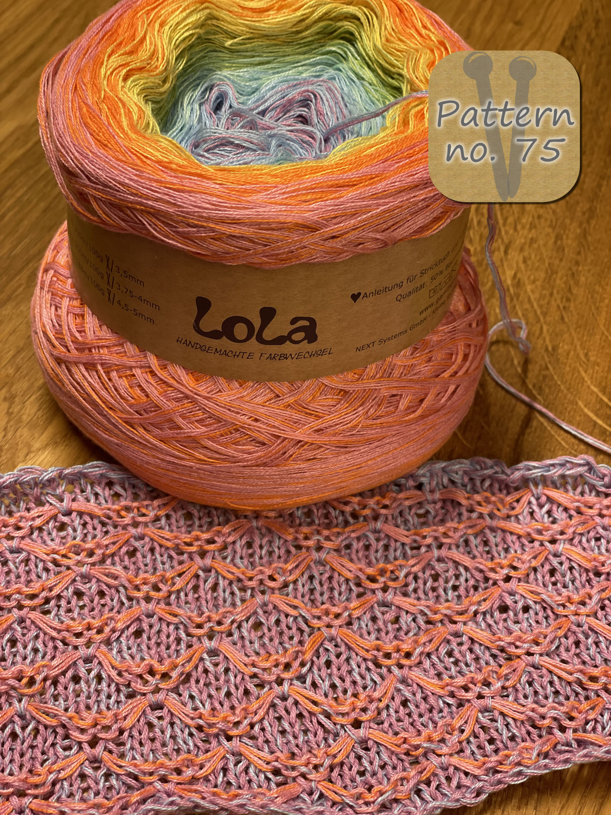     LoLa Farbverlaufsgarn Bobbel Aquarell: Rainbow