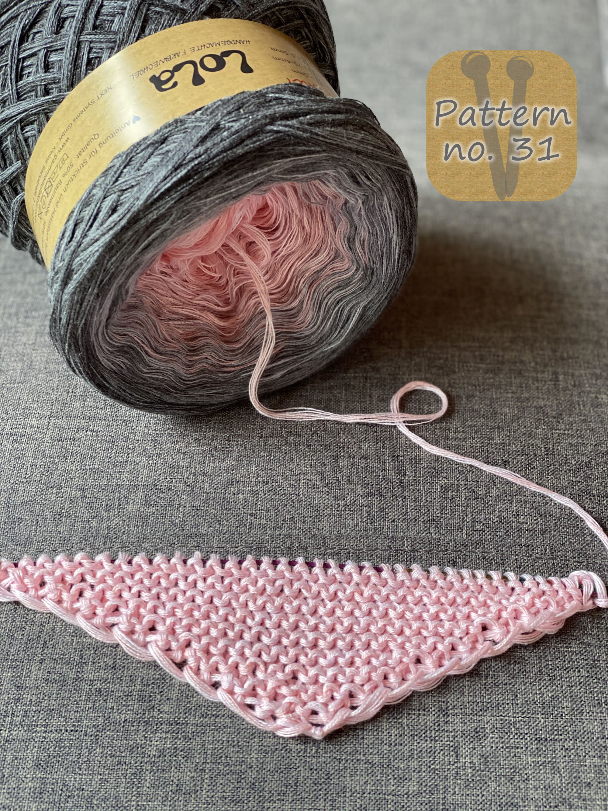     LoLa Farbverlaufsgarn Bobbel Classic: Antique pink grey