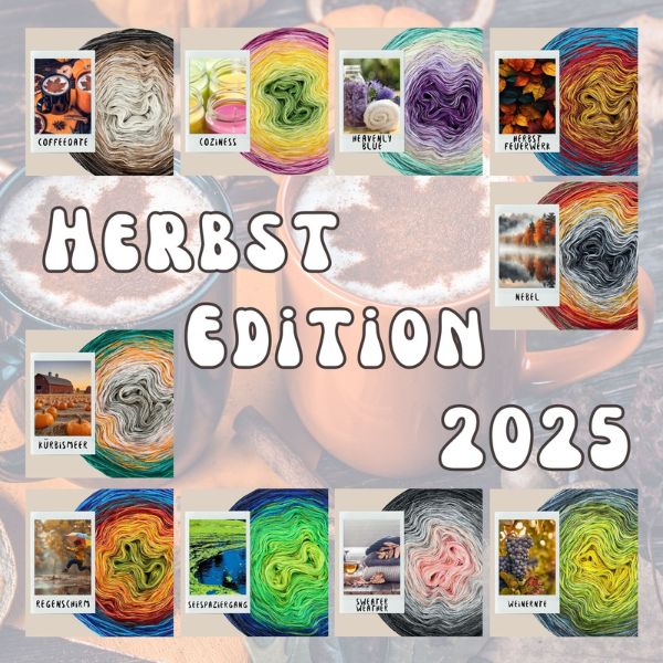 Titelbild aller 10 Bobbel im Farbverlauf der Herbst-Edition 2025.
