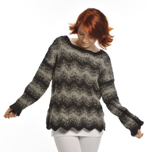 PletenÃ­ NEXT Donegal Tweed Chevron-Style-Pullover 1