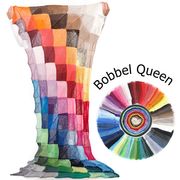 LoLa Farbverlaufswolle 4fach 500g Bobbel-Queen inkl. Anleitung Patchworkdecke