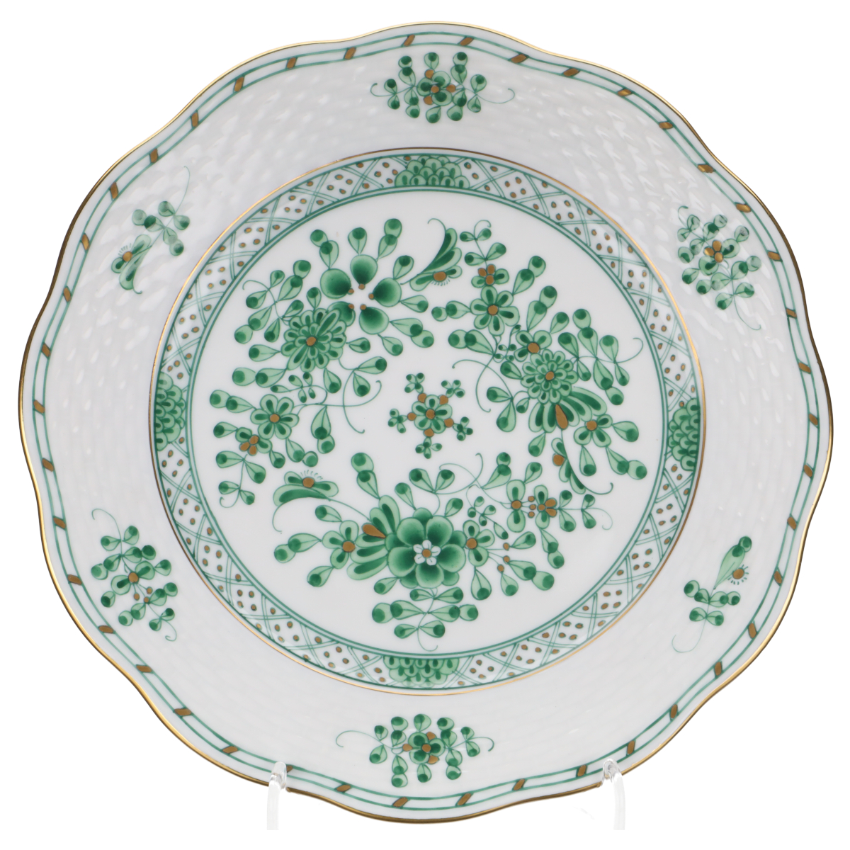 Kuchenteller Modell 517 Herend Ungarn Waldstein Rose Grün online kaufen bei alteserien.de