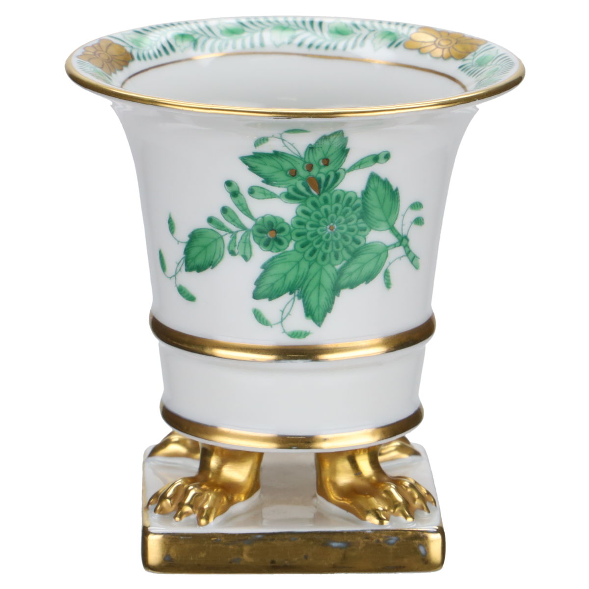 Vase / Amphore klein auf 4 Füßen Modell 6404 AV Herend Ungarn Apponyi