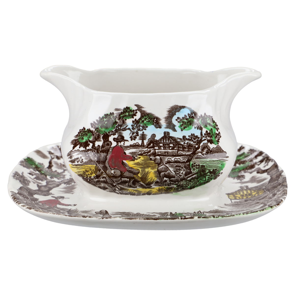 Sauciere mit Teller einteilig Myott The Hunter Colour bunt online