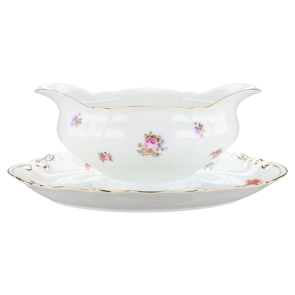 Sauciere mit Teller einteilig Fürstenberg Streublumen 1992 online