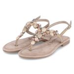 Zehentrenner-Sandalen - ivory comb
