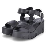 Plateau-Sandalen - black leather