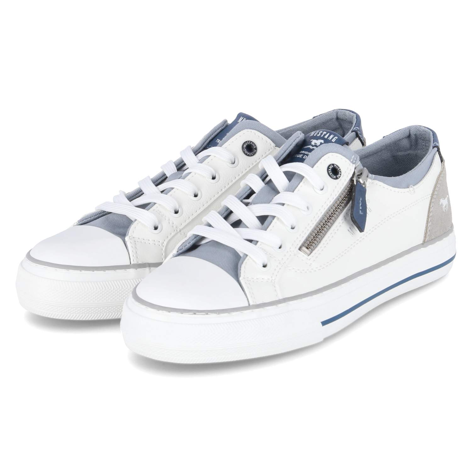 Low Sneaker - weiss/hellblau