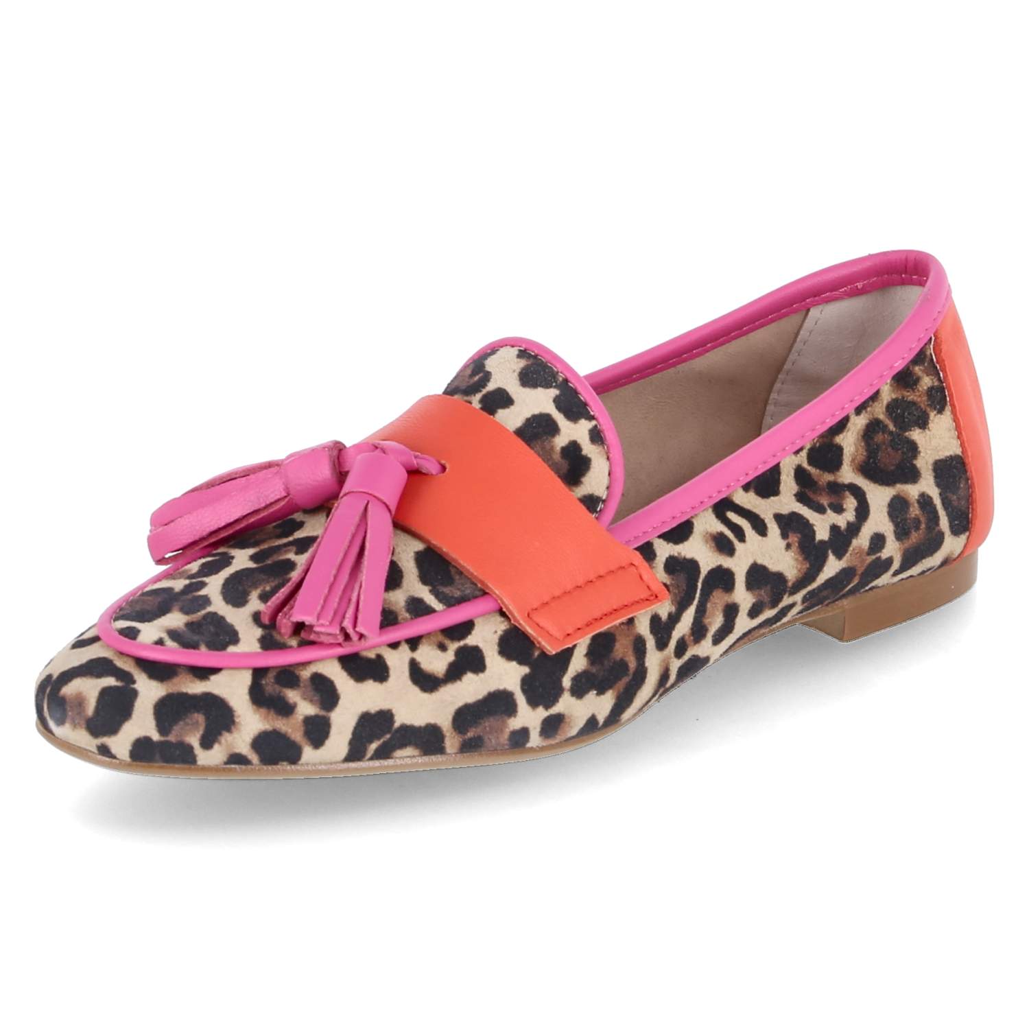 Slipper - camel/fuxia/  corallo