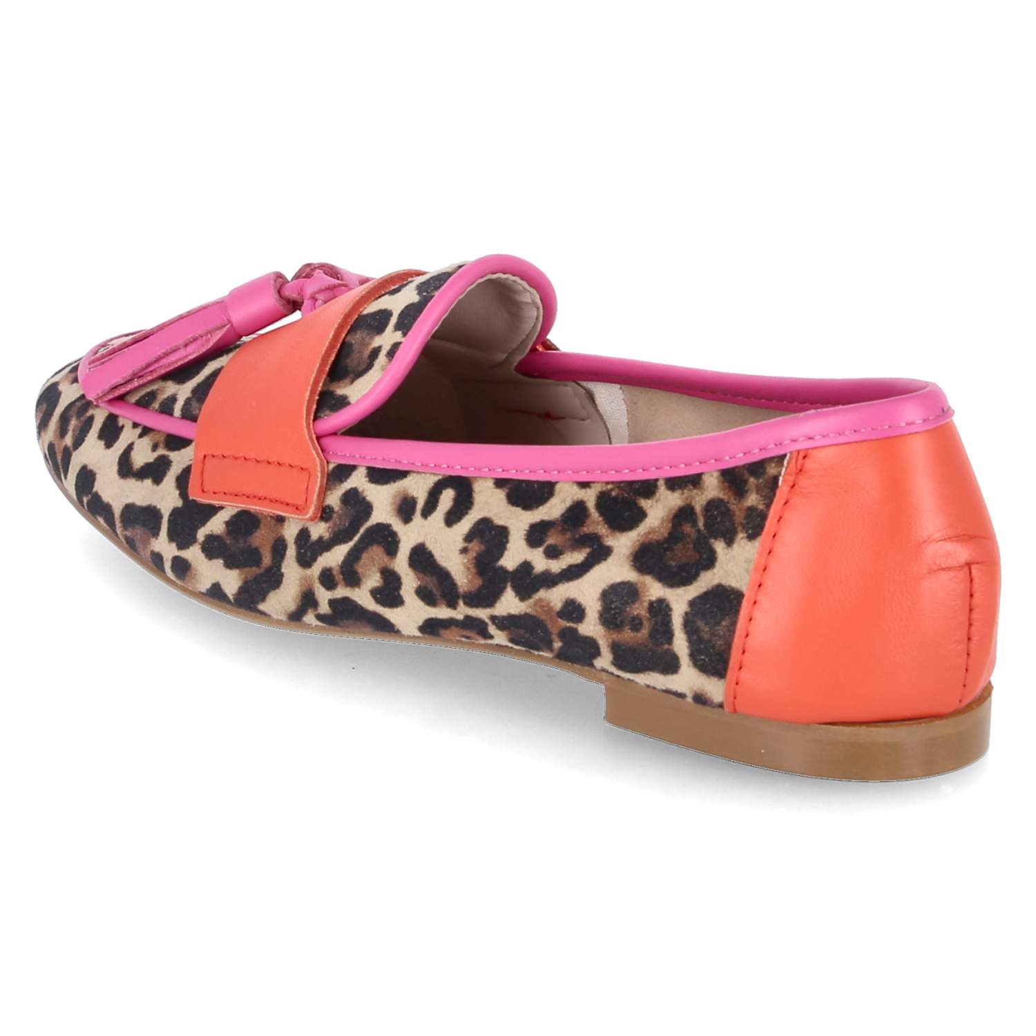 Slipper - camel/fuxia/  corallo