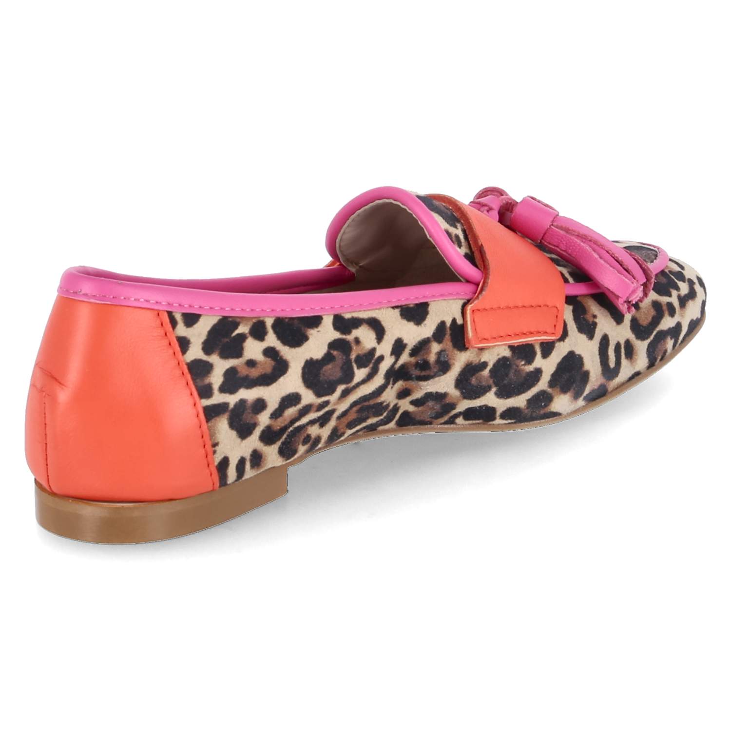 Slipper - camel/fuxia/  corallo