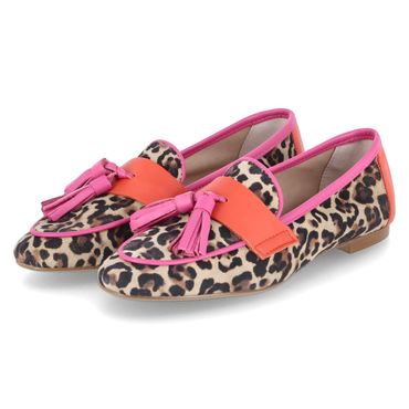 Slipper - camel/fuxia/  corallo