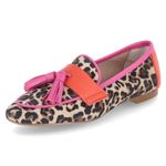 Slipper - camel/fuxia/  corallo