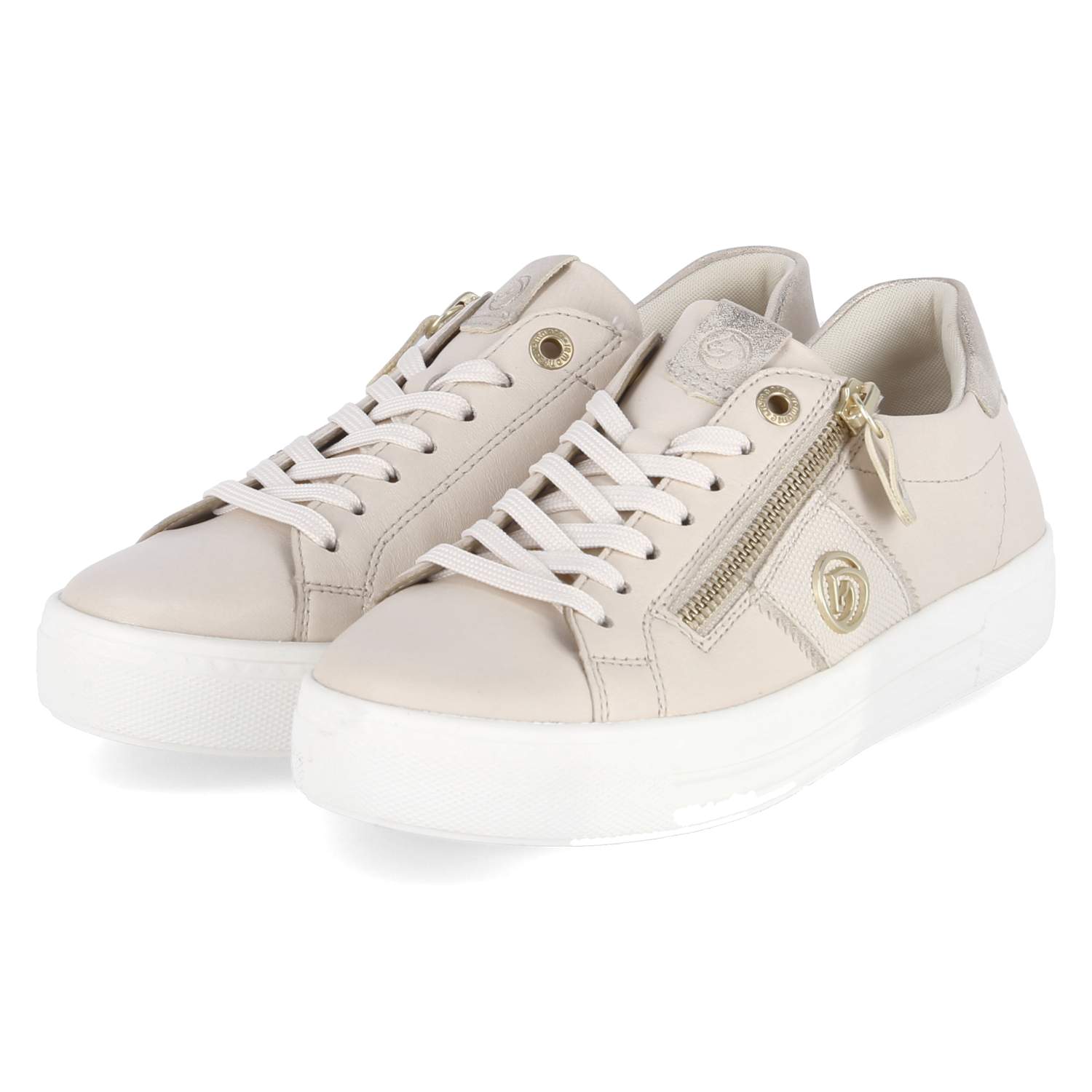 Halbschuhe - beige kombi