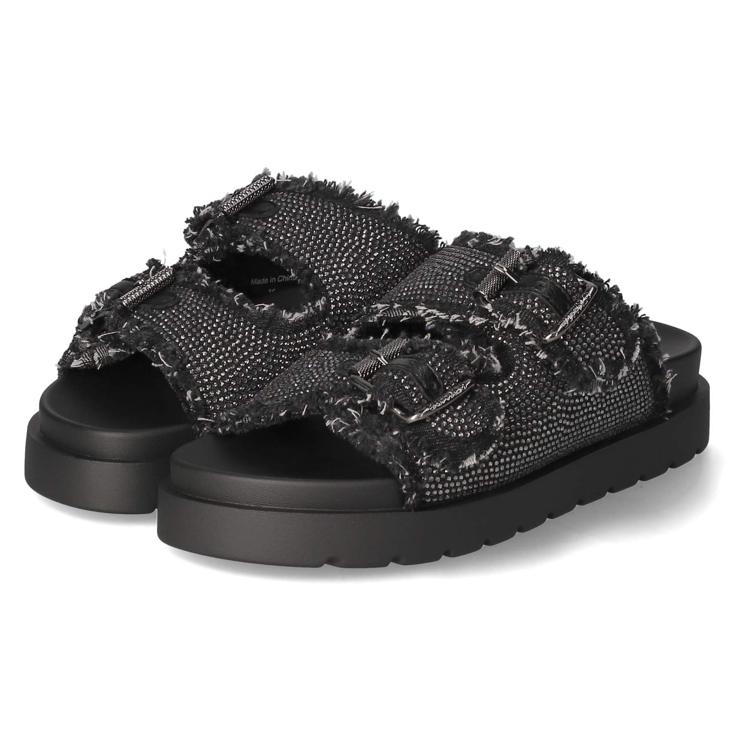 Pantoletten EVE ARI SPARK - black/grey