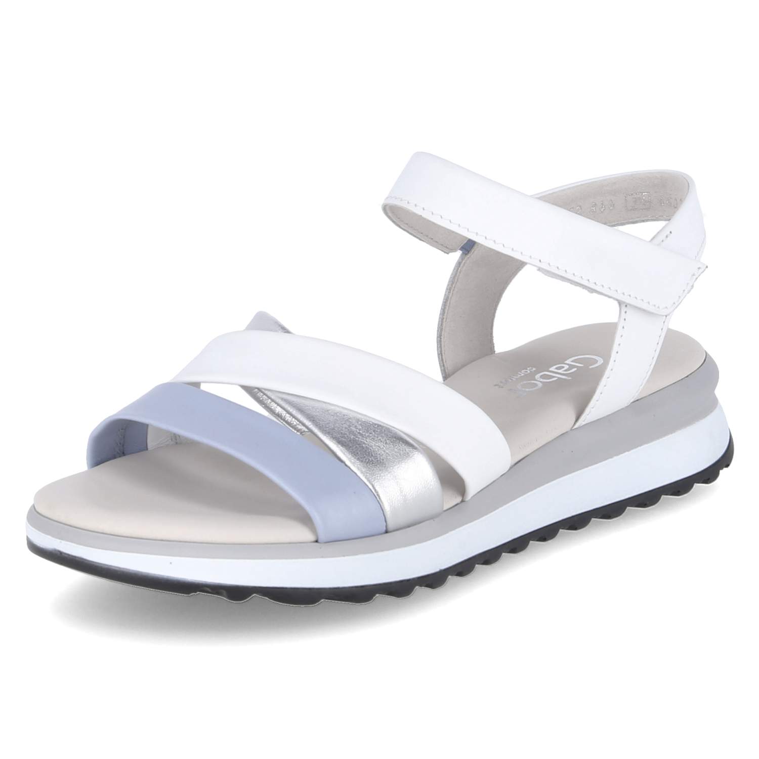 Sandalen - sky/silber/weiss