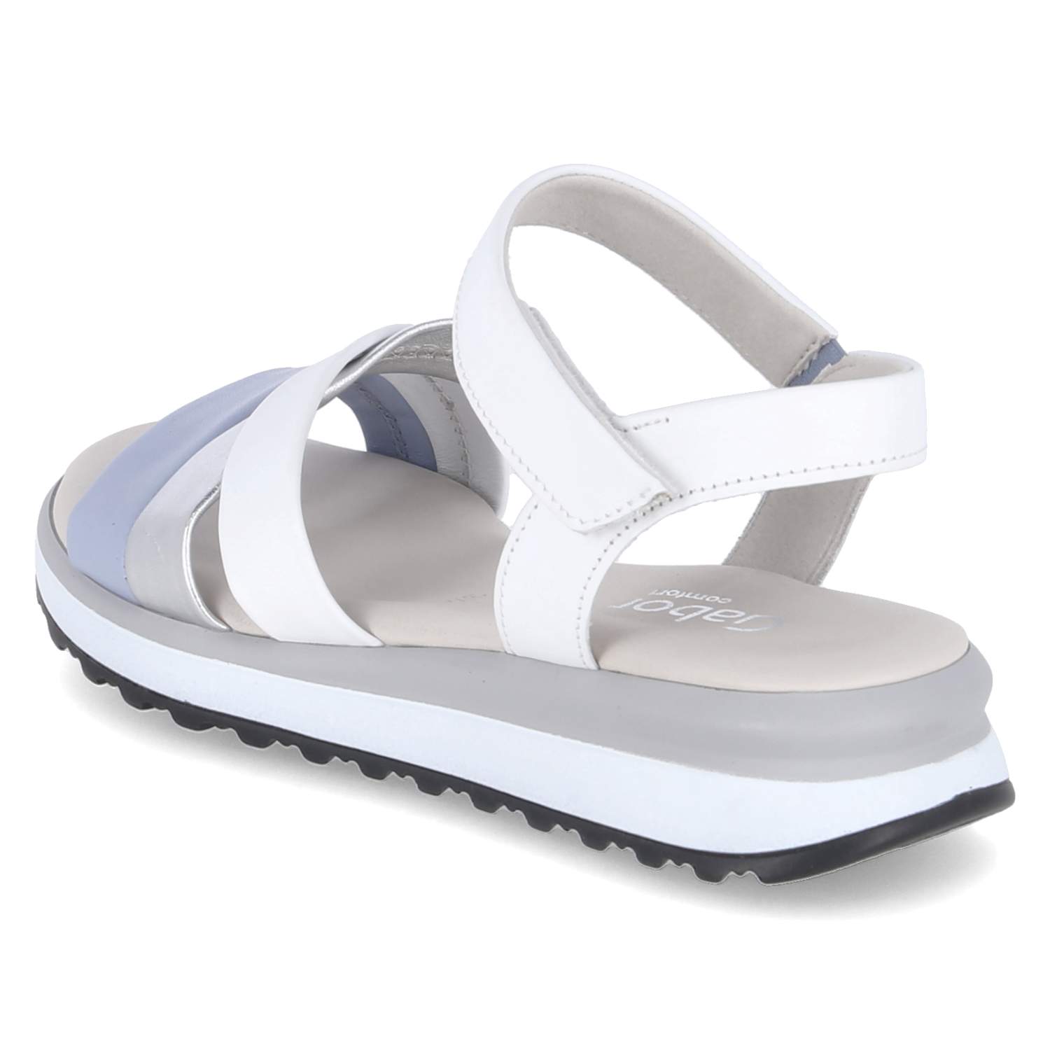 Sandalen - sky/silber/weiss