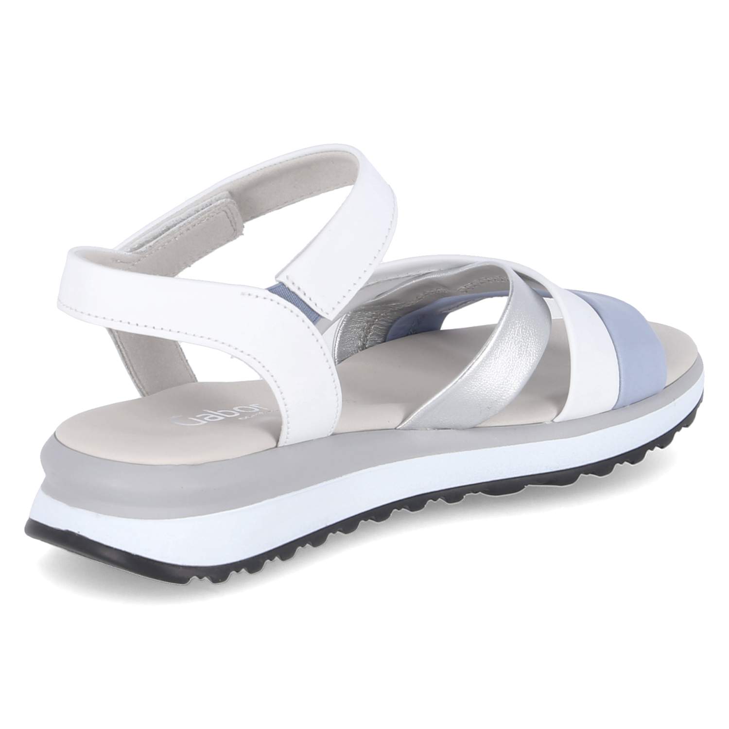 Sandalen - sky/silber/weiss