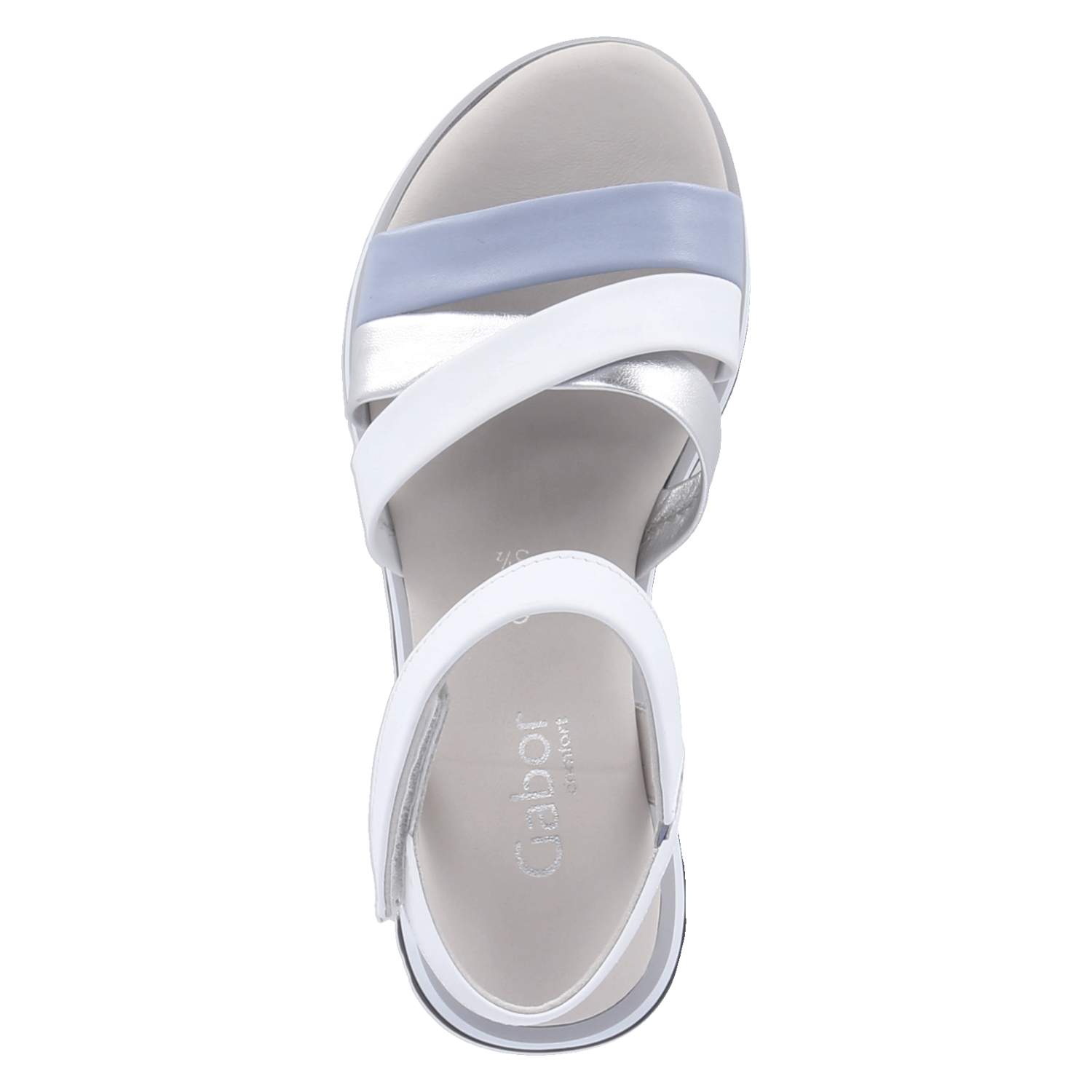 Sandalen - sky/silber/weiss