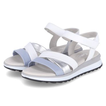 Sandalen - sky/silber/weiss