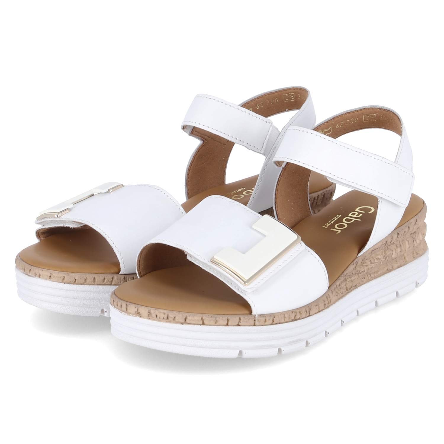 Sandalen - weiss (uni+gold)