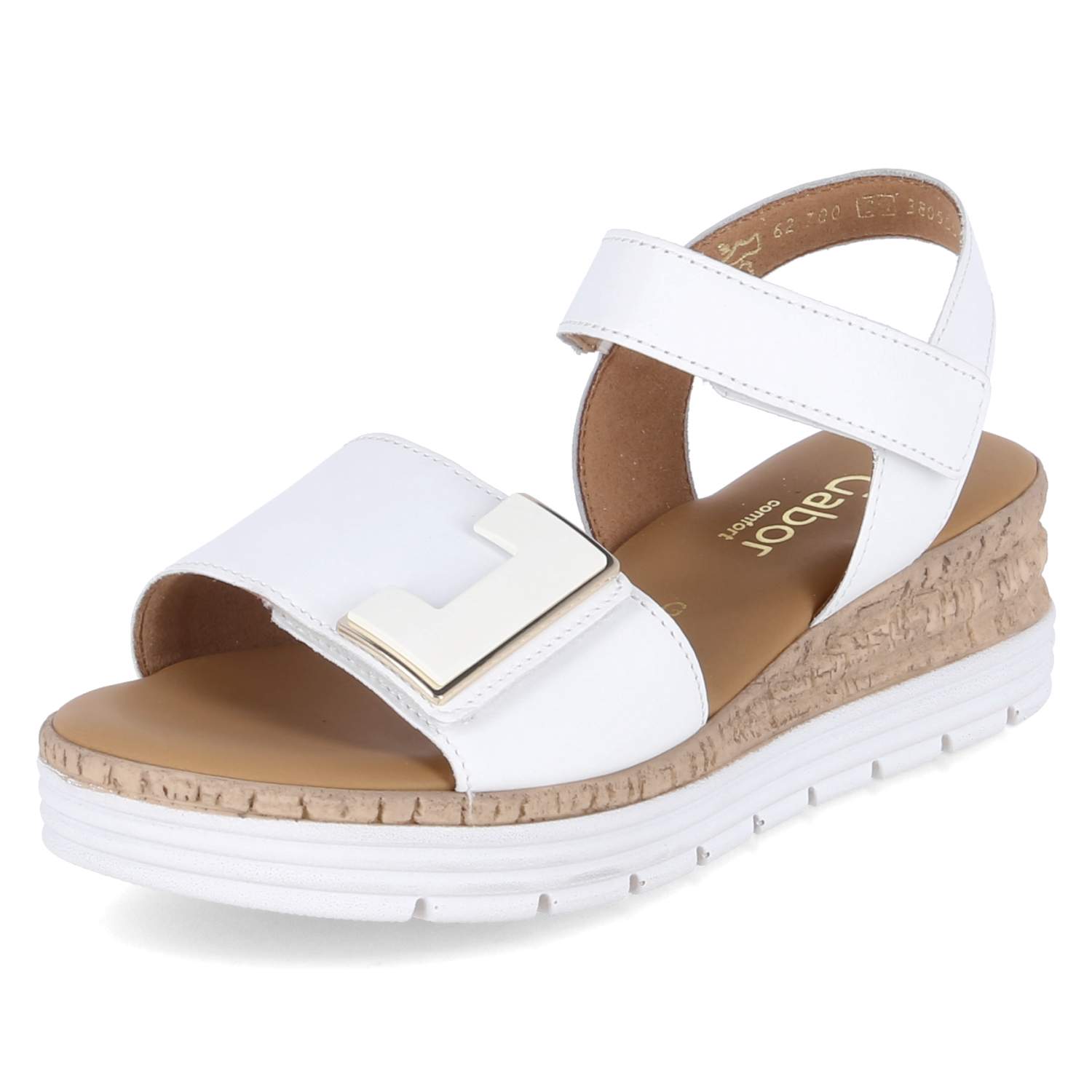 Sandalen - weiss (uni+gold)