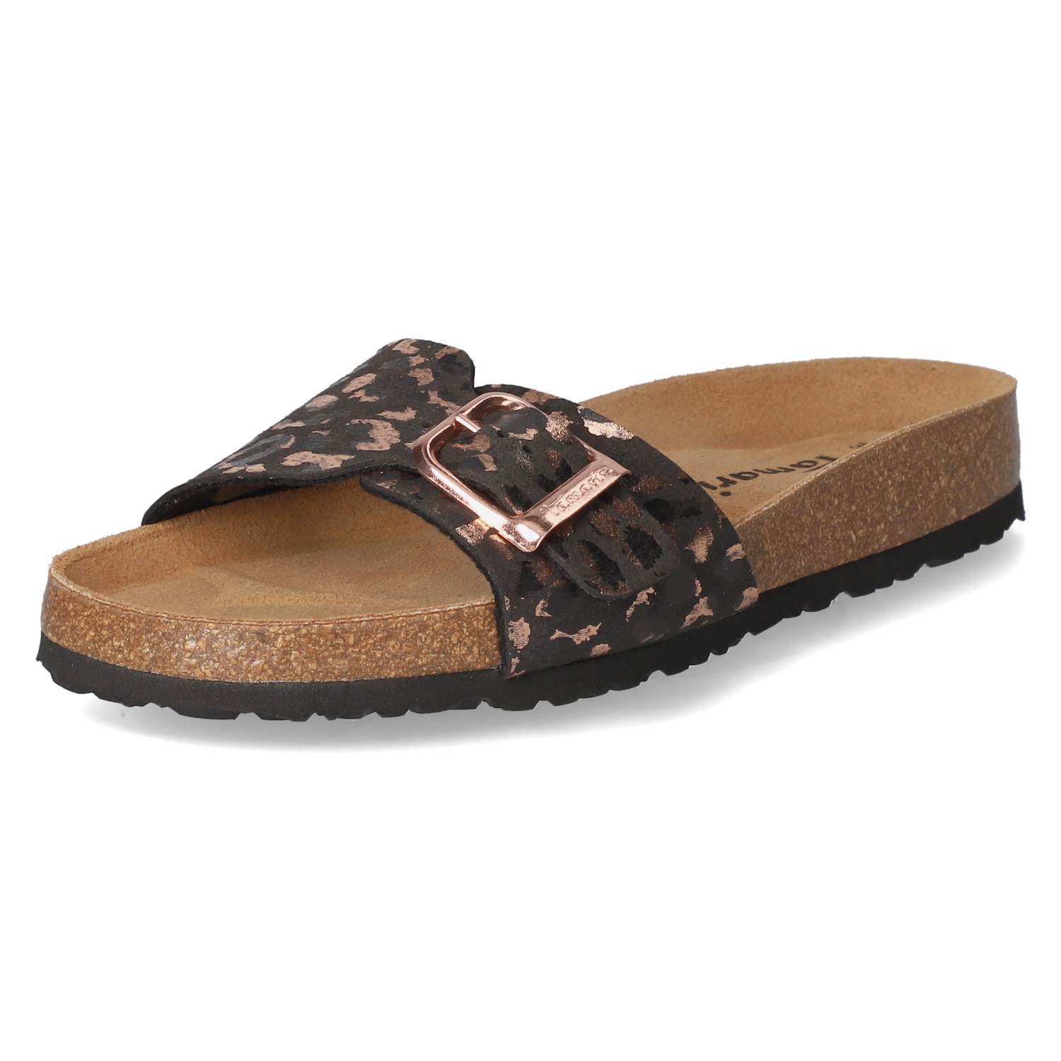 Pantoletten - black/leopard