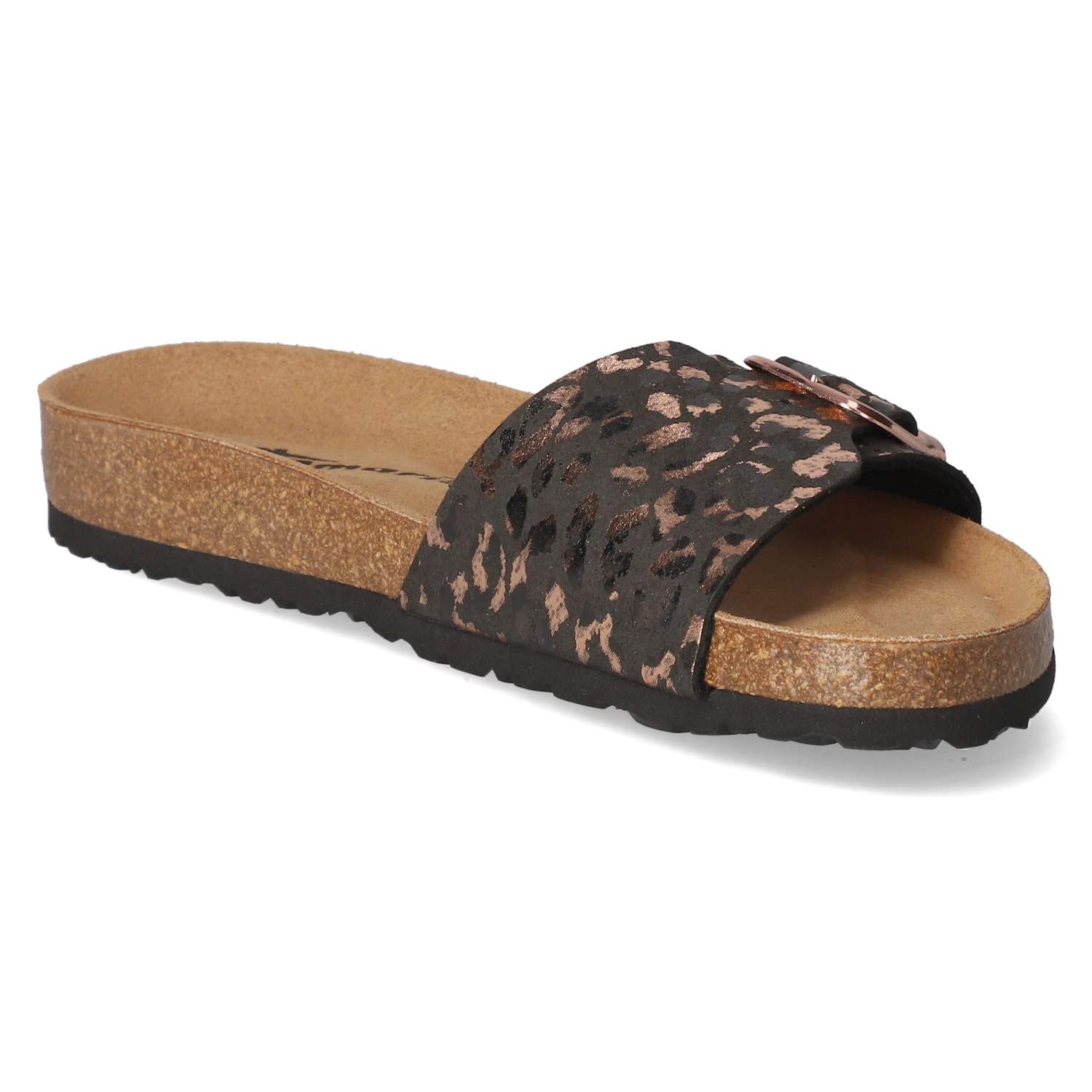 Pantoletten - black/leopard