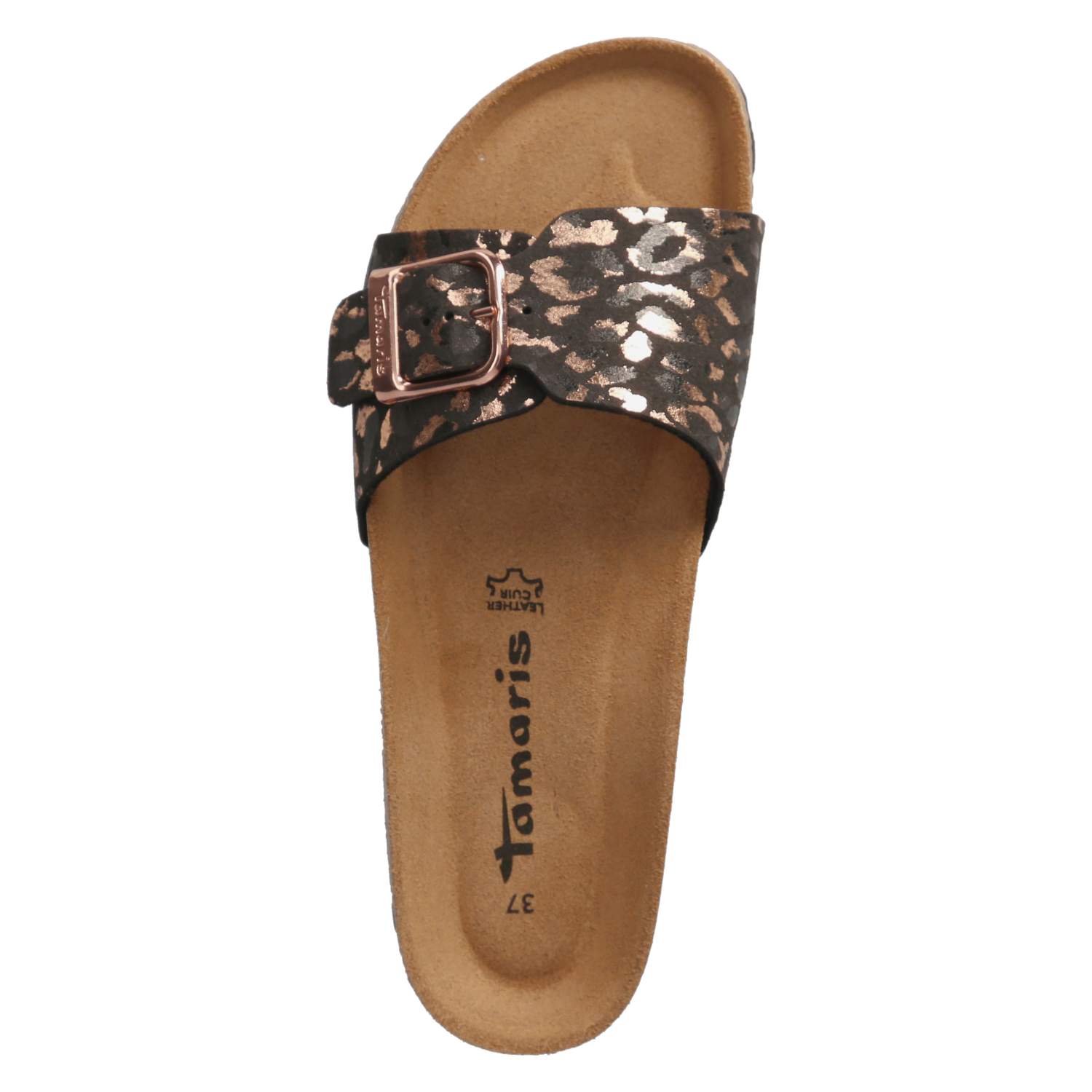 Pantoletten - black/leopard