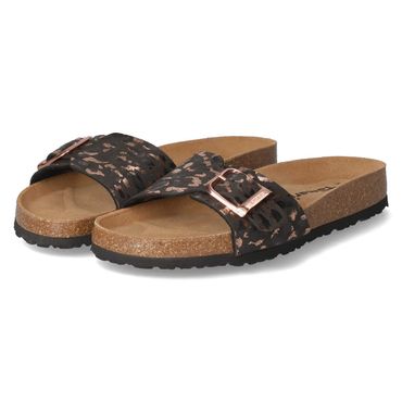 Pantoletten - black/leopard