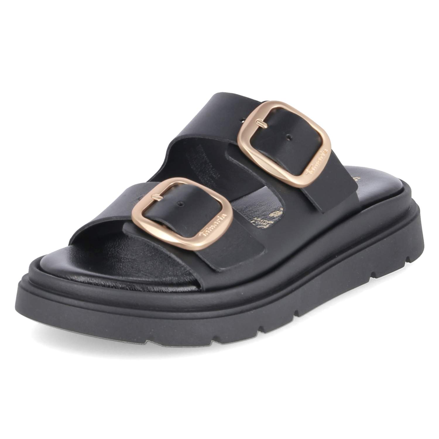 Pantoletten - black leather