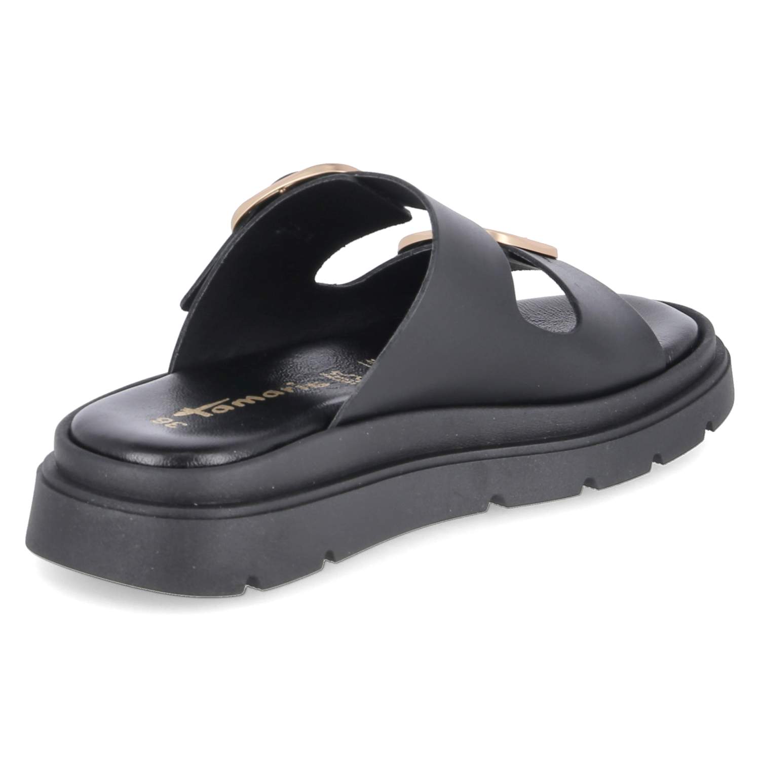 Pantoletten - black leather