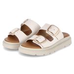 Pantoletten - ivory leather
