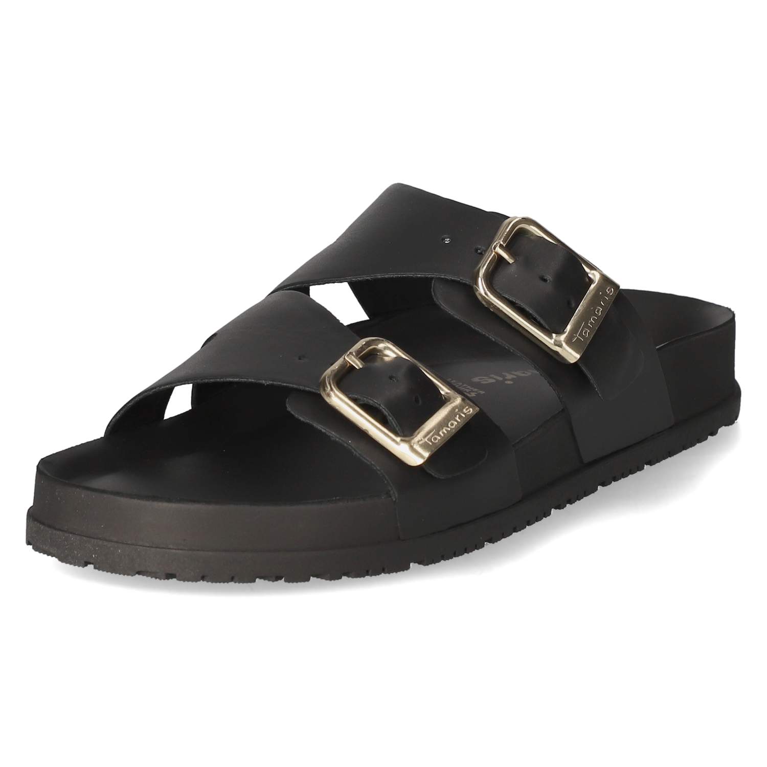 Pantoletten - black leather