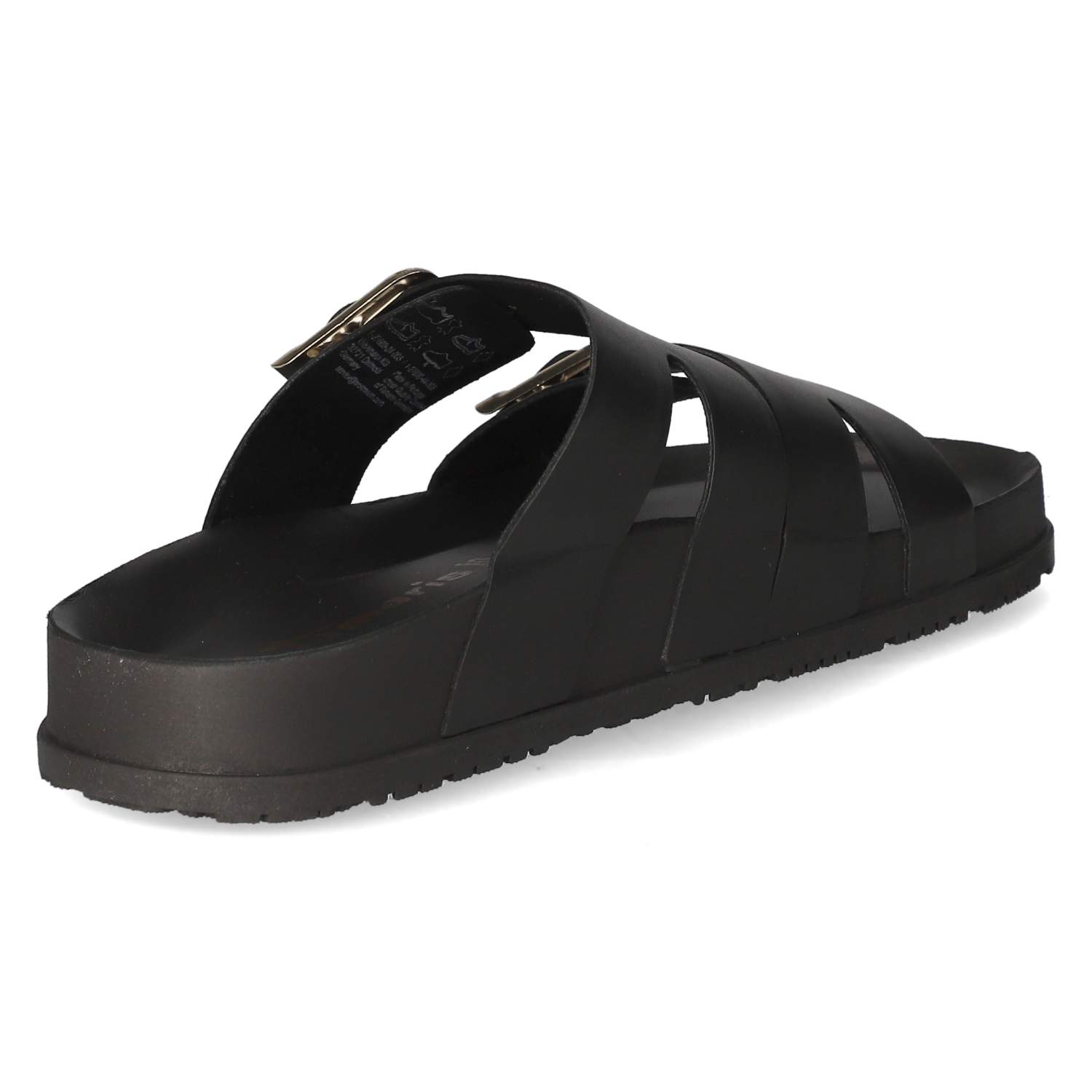 Pantoletten - black leather