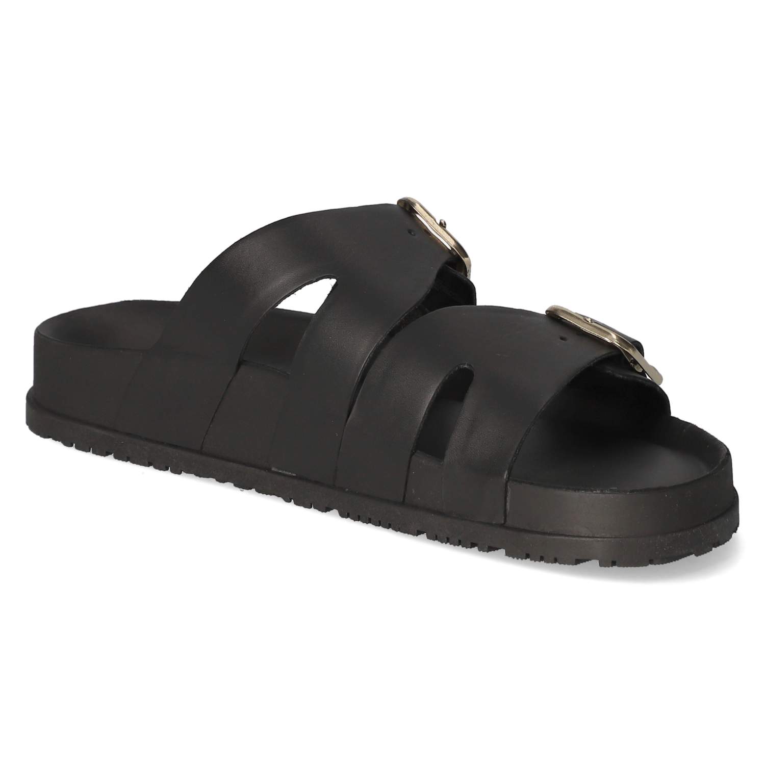 Pantoletten - black leather