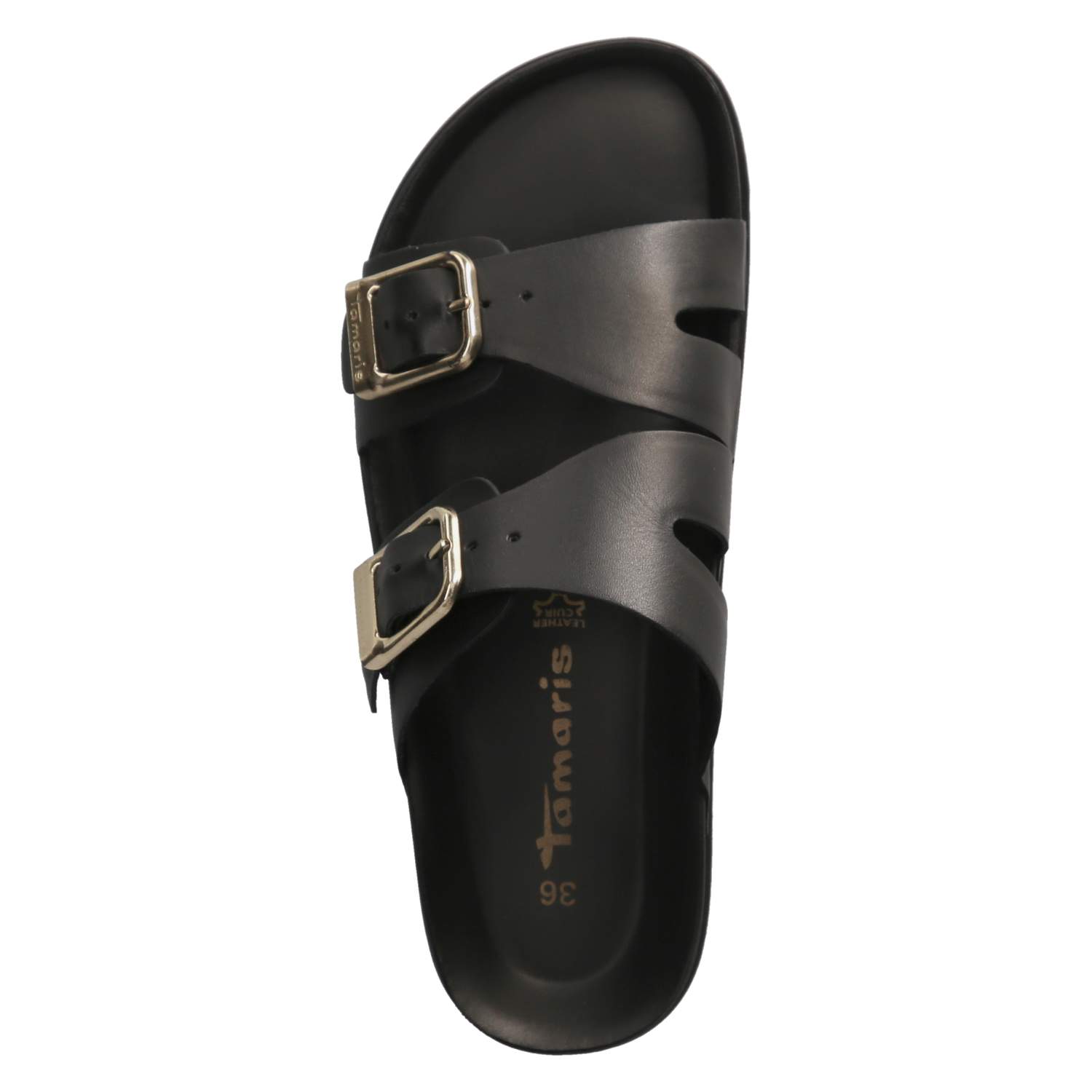Pantoletten - black leather