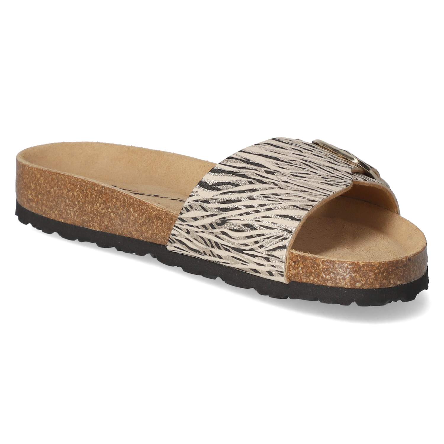 Pantoletten - beige comb