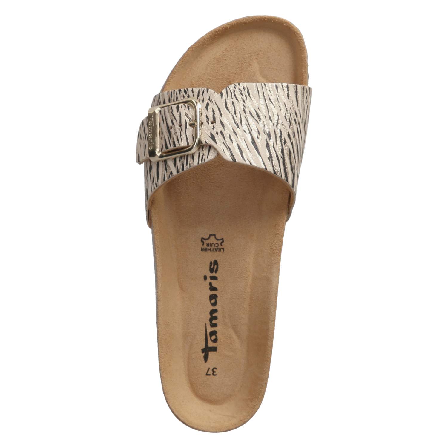 Pantoletten - beige comb