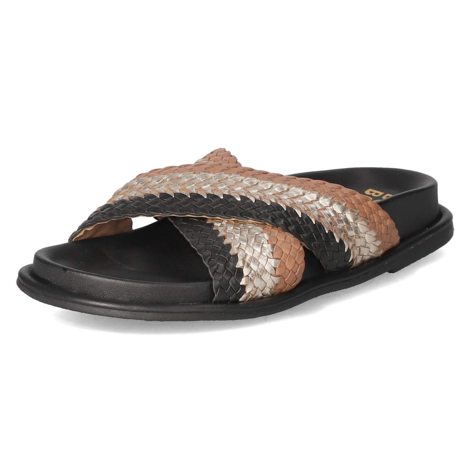 Pantoletten - black - tan