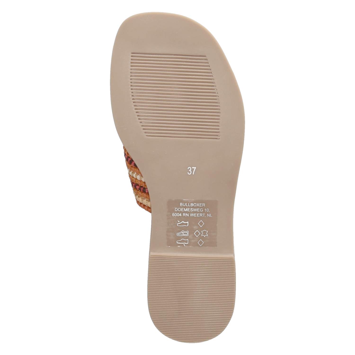 Pantoletten - orange - beige
