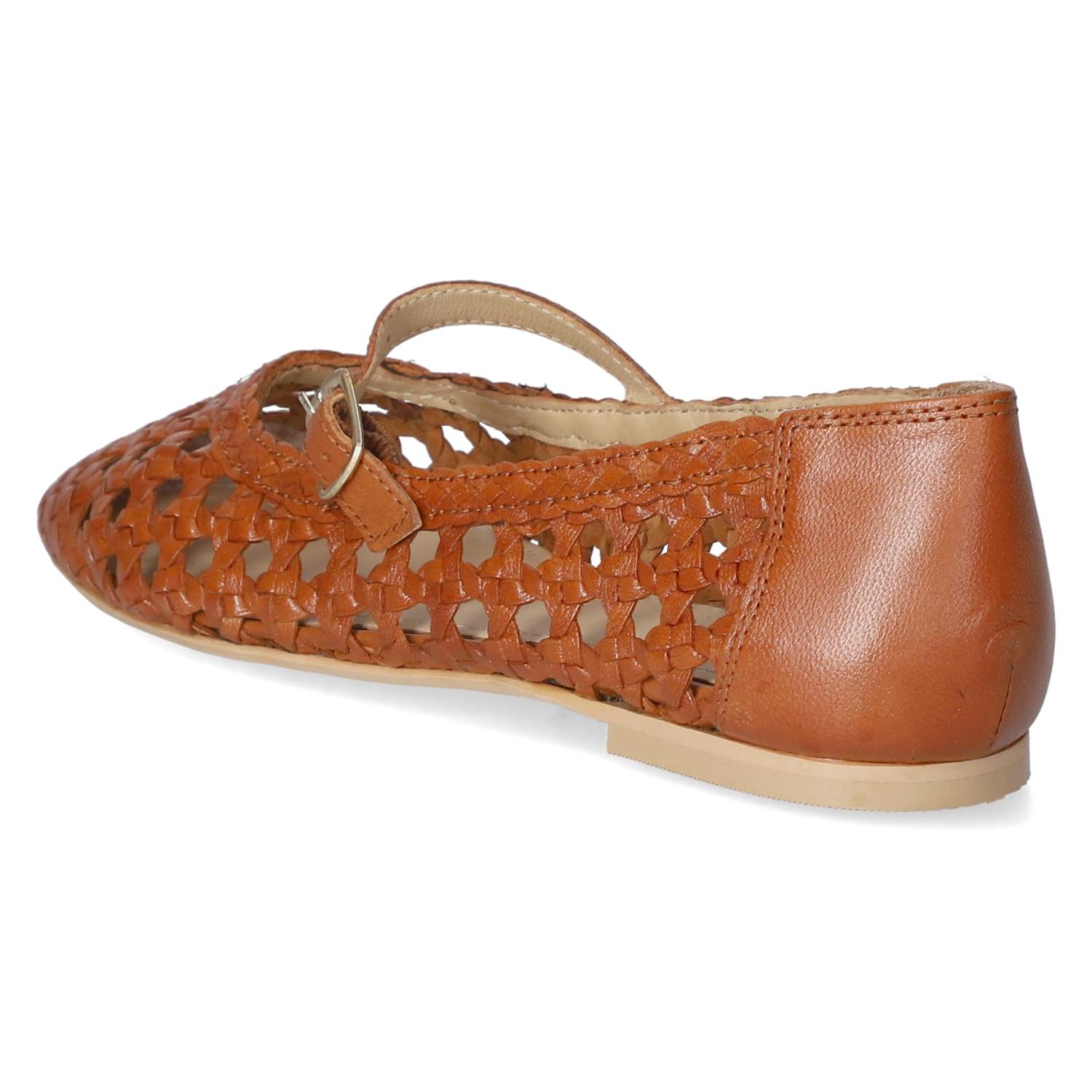 Spangenballerinas  - cognac