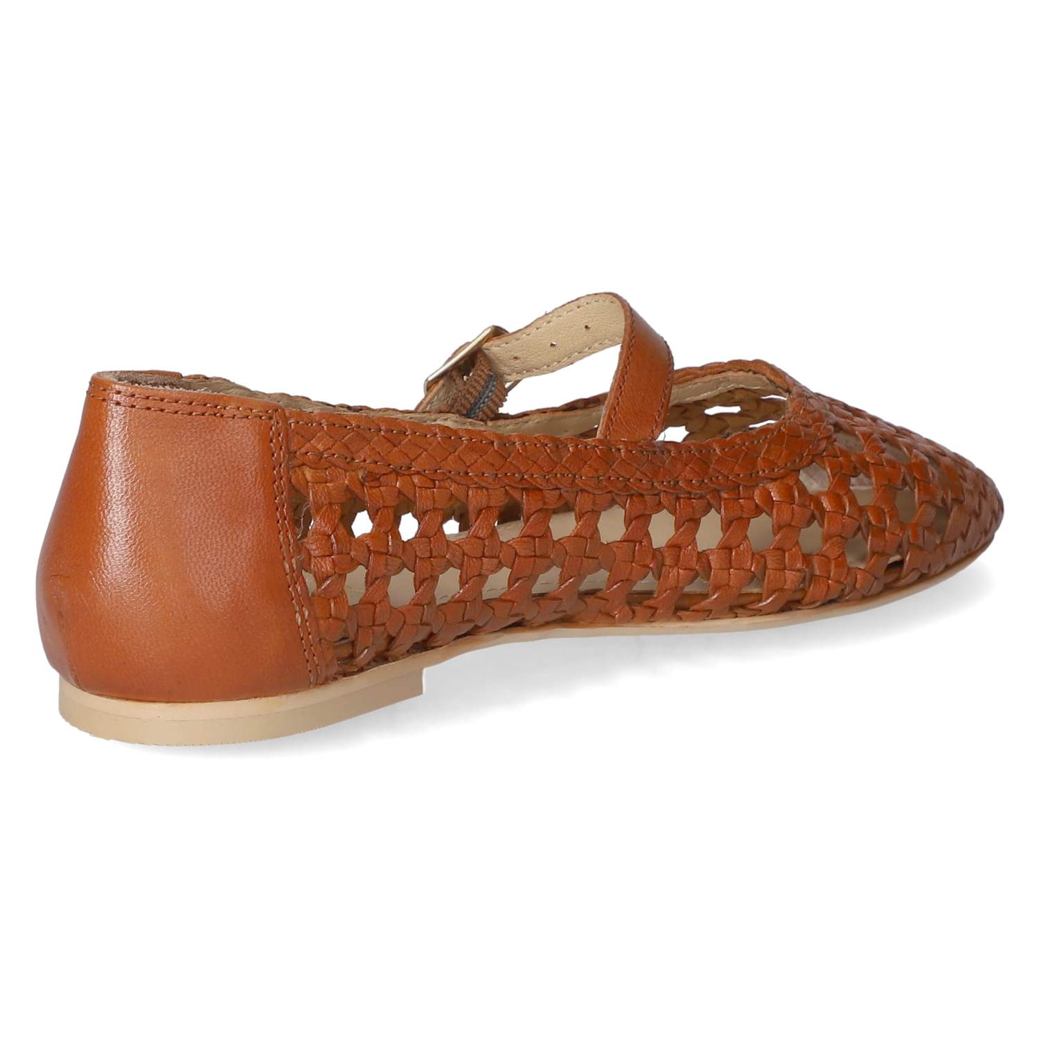 Spangenballerinas  - cognac