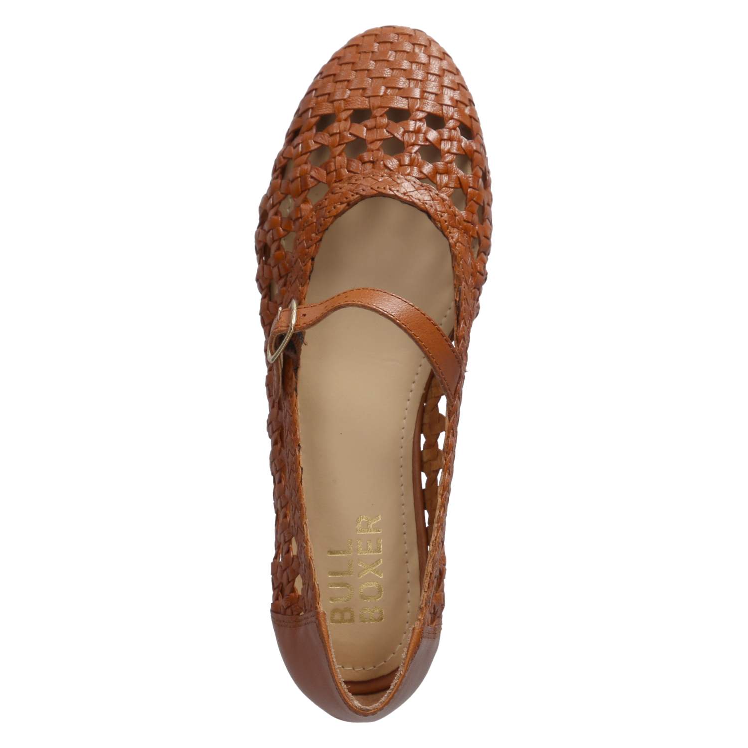 Spangenballerinas  - cognac