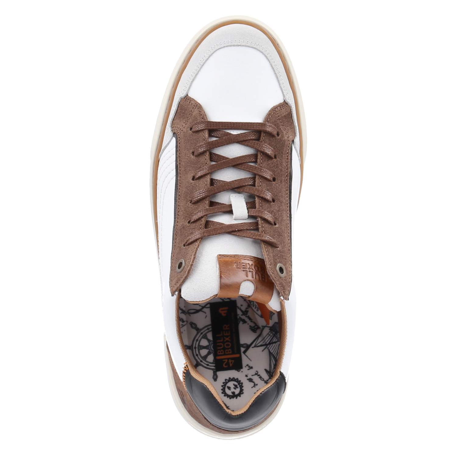 Low Sneaker - white - brown